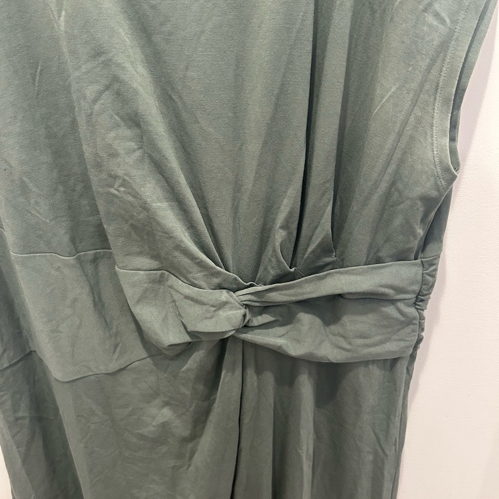 Lands’ End Cap Sleeve Twist Front Fit Flare Dress Washed Olive Green Size 2X - Picture 5 of 6